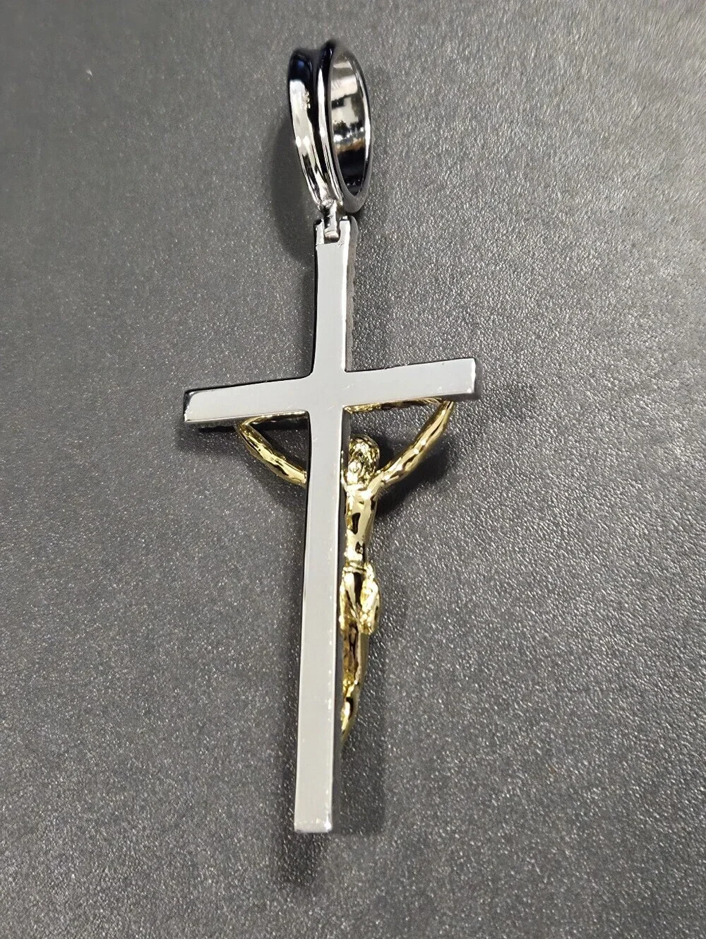 Iced Out 3D Jesus On Cross Moissanite Pendant - 14k Gold Vermeil/ 925 Silver NEW